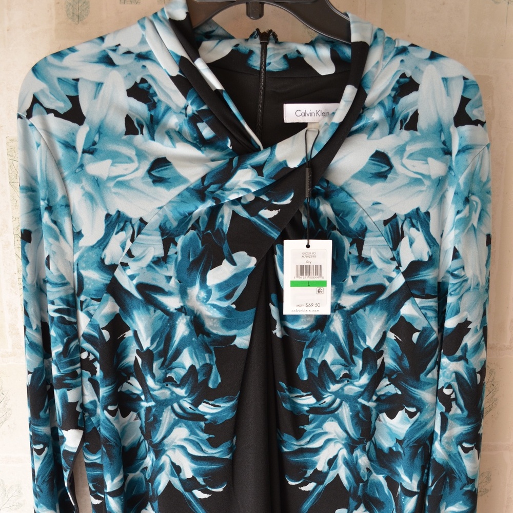 Womens NWT LS Blouse Calvin Klein